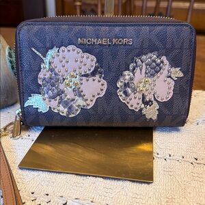 Michael Kors Floral Zip Wallet